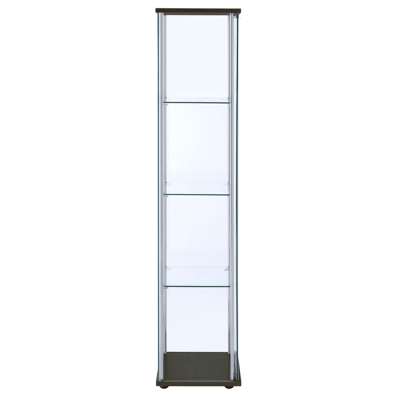 Vitrina Bellatrix de cristal transparente de 4 estantes