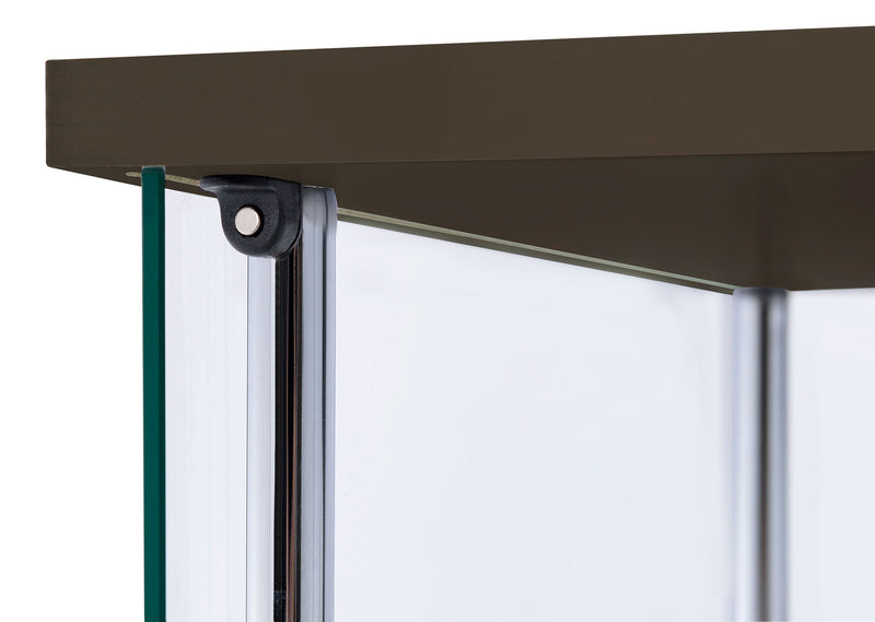 Vitrina Bellatrix de cristal transparente de 4 estantes
