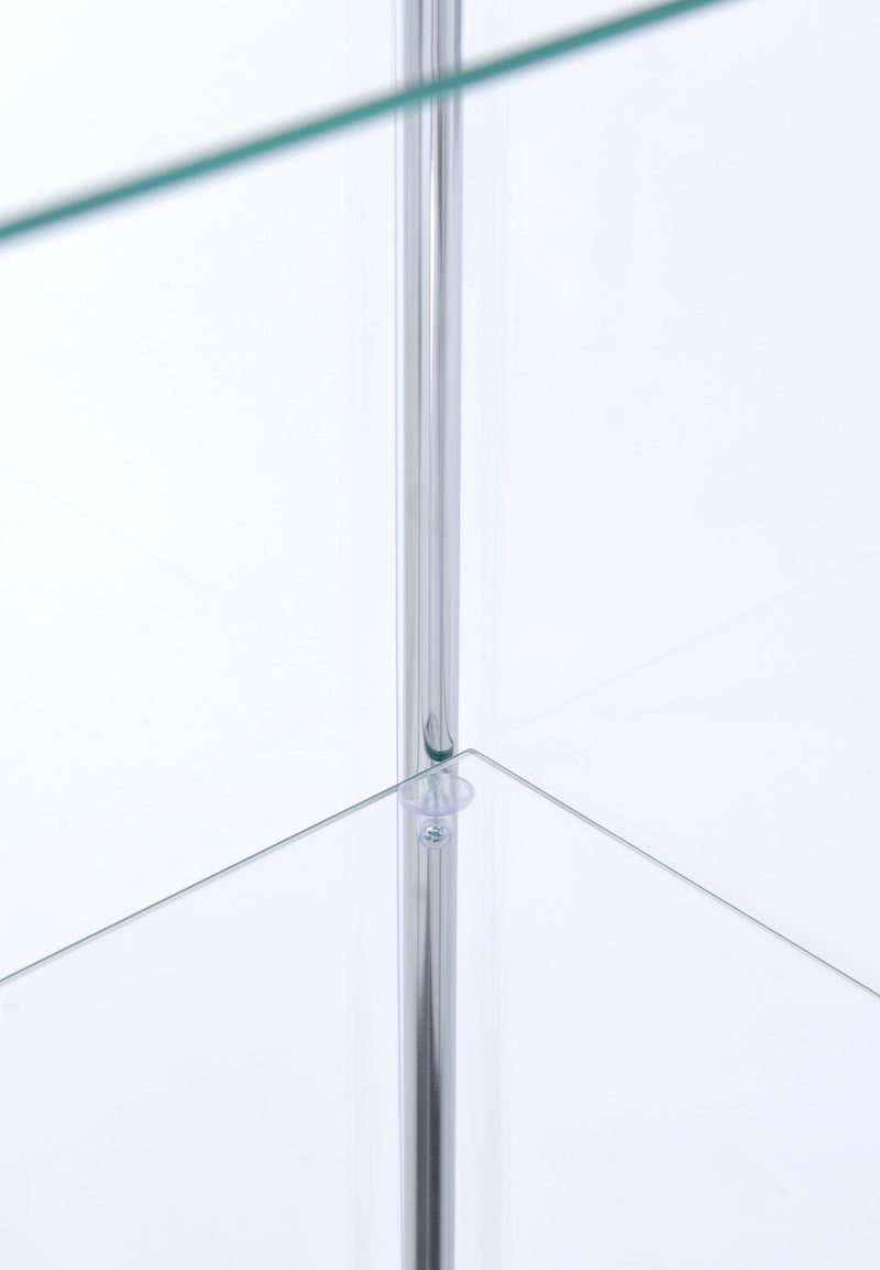 Vitrina Bellatrix de cristal transparente de 4 estantes