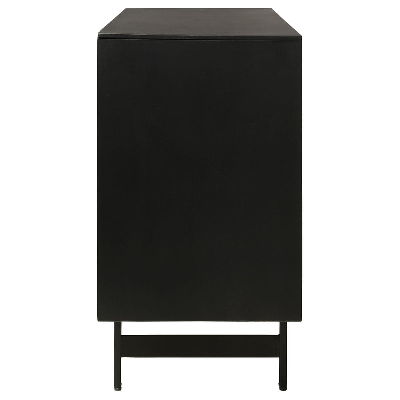 Aminah 3-door Wood Accent Cabinet Natural and Black
