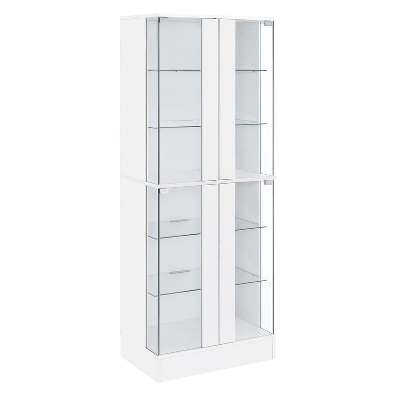 Cabra 4-door LED Curio Display Cabinet High Gloss