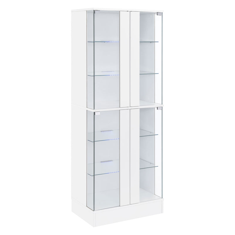 Cabra 4-door LED Curio Display Cabinet High Gloss
