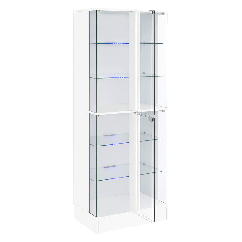 Cabra 4-door LED Curio Display Cabinet High Gloss