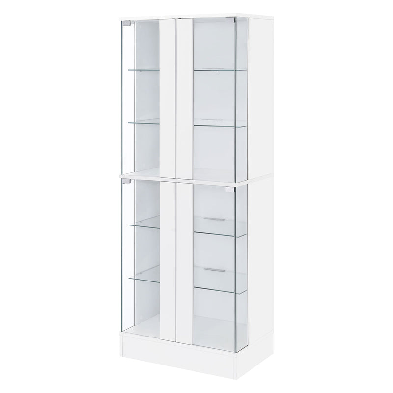 Cabra 4-door LED Curio Display Cabinet High Gloss