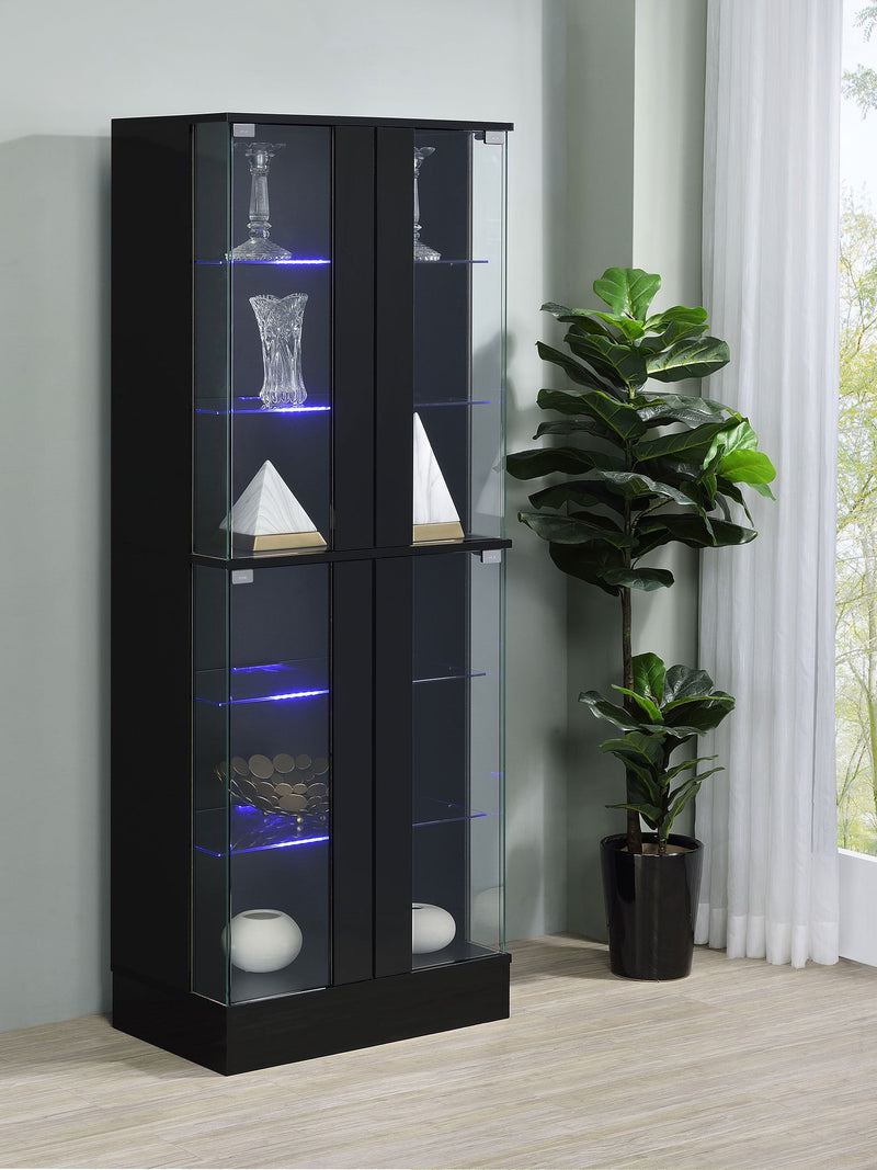 Cabra 4-door LED Curio Display Cabinet High Gloss