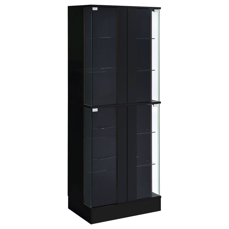 Cabra 4-door LED Curio Display Cabinet High Gloss