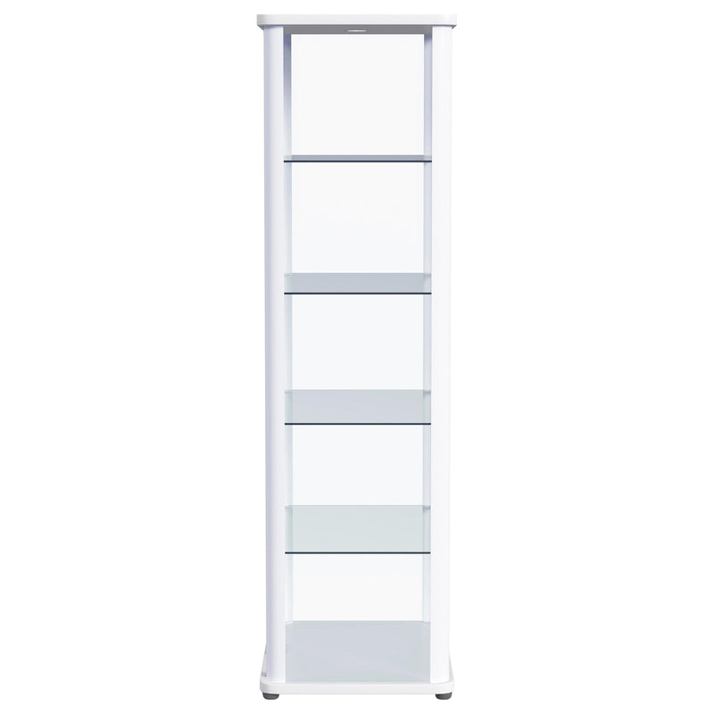 Aero 5-shelf Display Curio Cabinet with LED