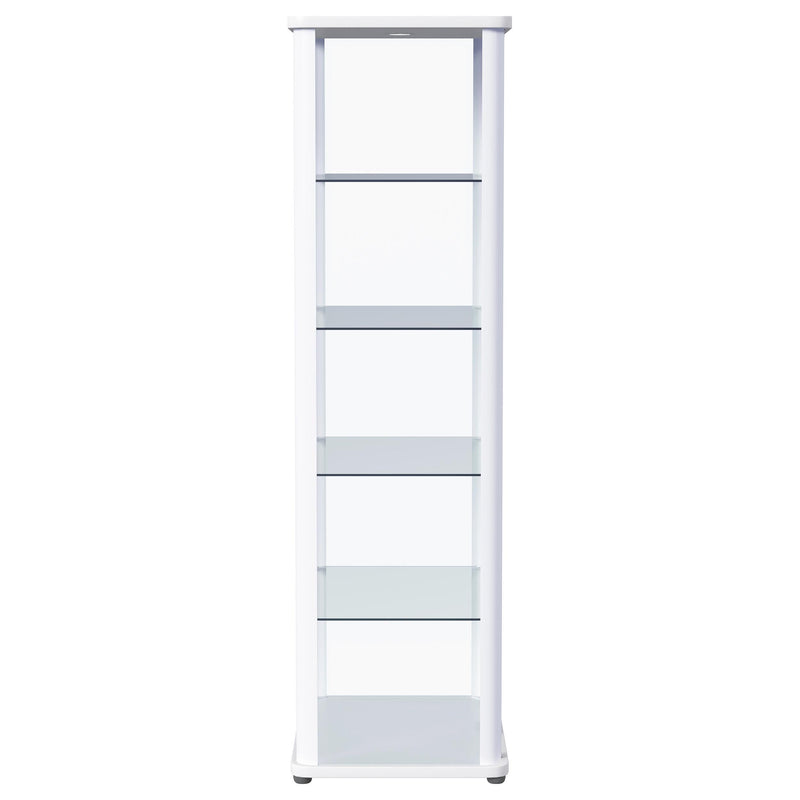 Aero 5-shelf Display Curio Cabinet with LED
