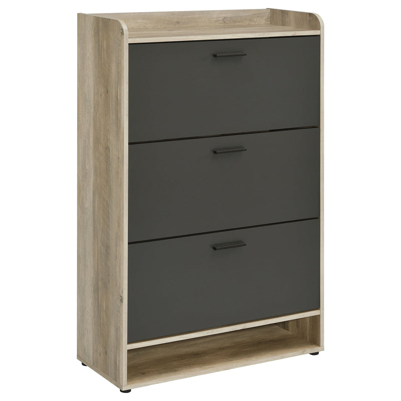Zapatero de madera técnica Denia de 3 niveles
