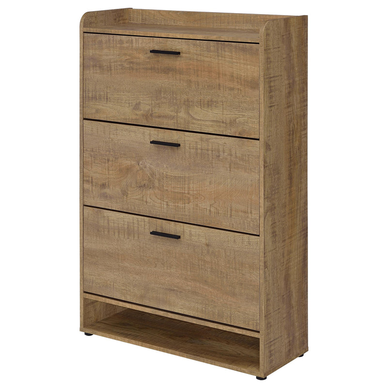 Zapatero de madera técnica de 3 niveles Denia - Mango
