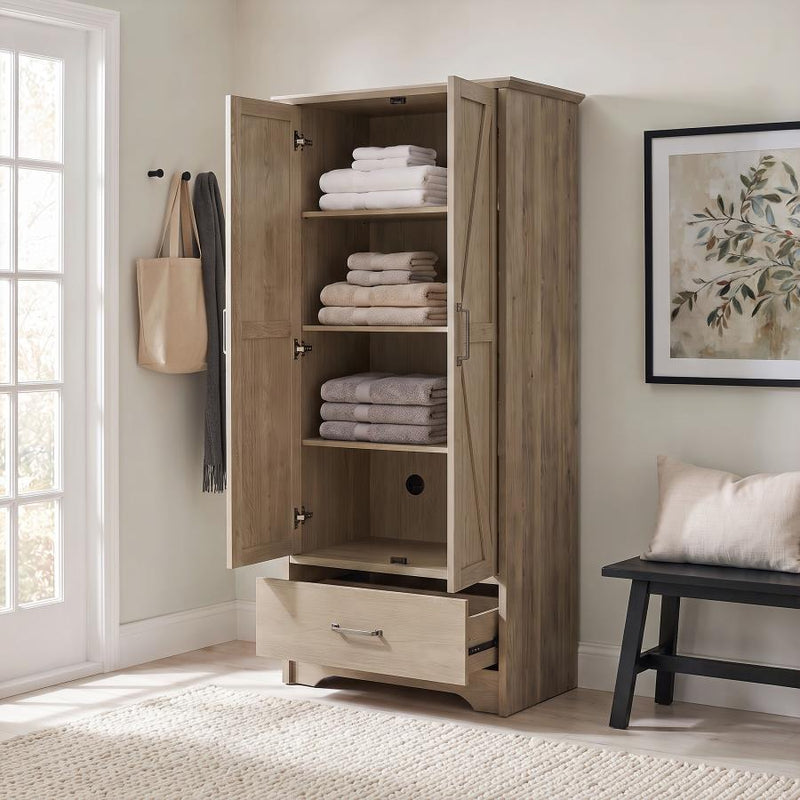 Arvida 2-door Bedroom Wardrobe Storage Cabinet Armoire