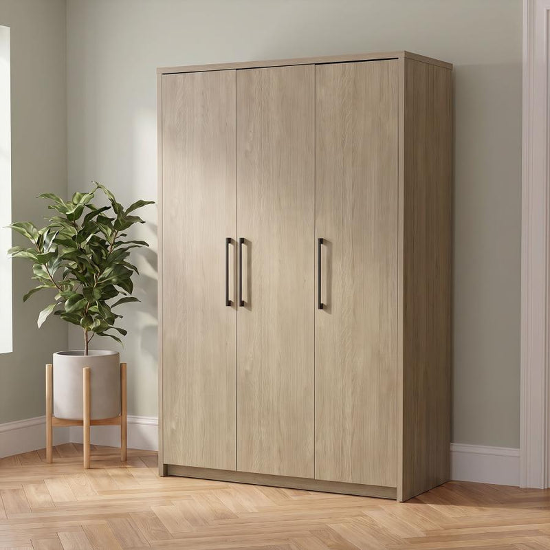 Cerda 3-door Bedroom Wardrobe Storage Cabinet Armoire