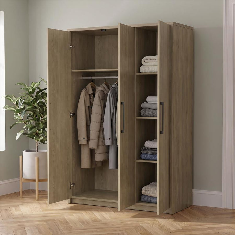 Cerda 3-door Bedroom Wardrobe Storage Cabinet Armoire