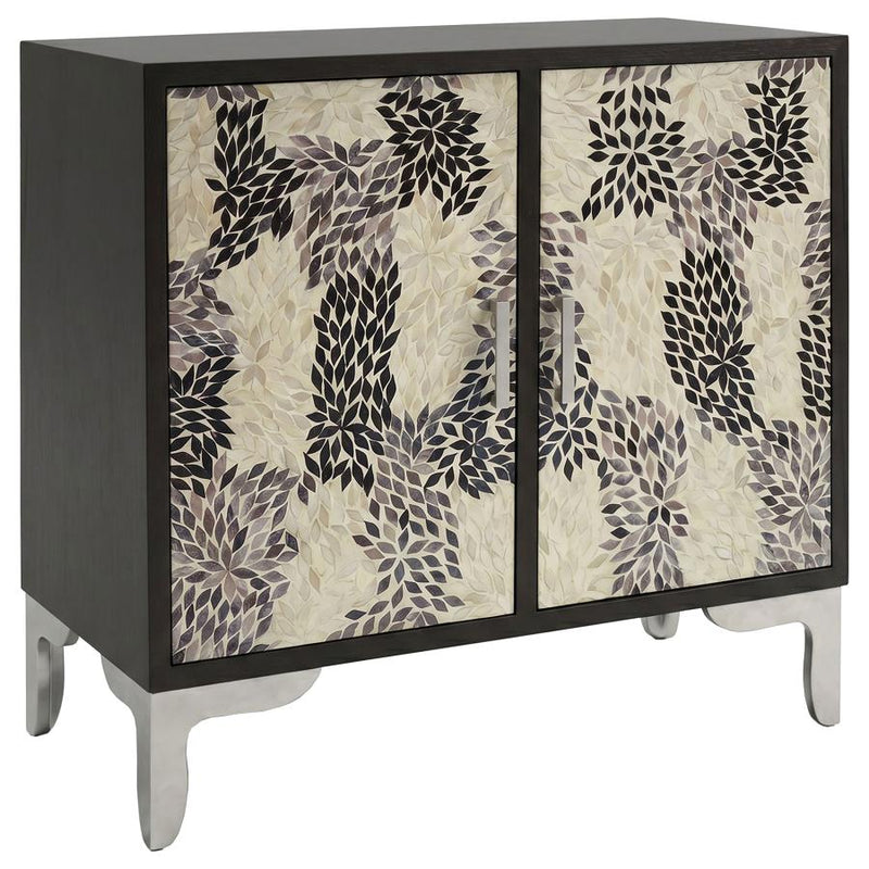 Forbes 2-door Bone Inlay Mosaic Accent Storage Cabinet