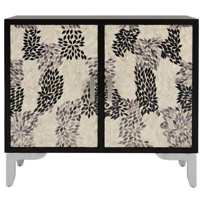Forbes 2-door Bone Inlay Mosaic Accent Storage Cabinet