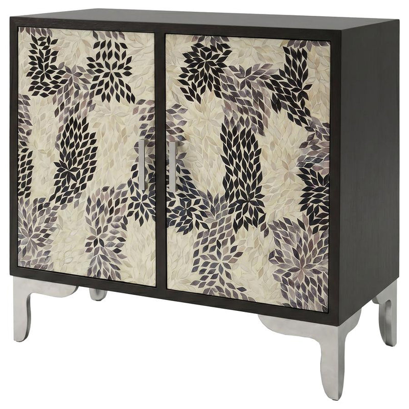 Forbes 2-door Bone Inlay Mosaic Accent Storage Cabinet