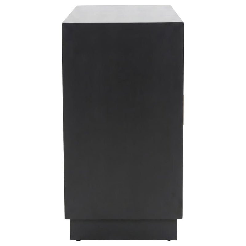 Kerrick 2-door Bone Inlay Accent Cabinet Beige and Black