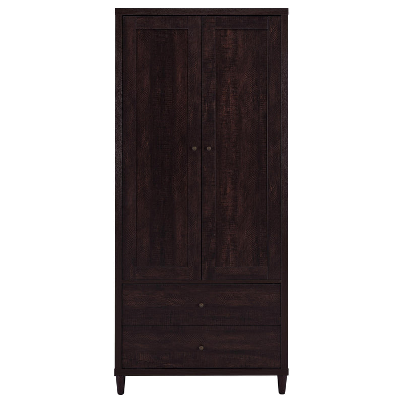 Wadeline 2-door Tall Accent Storage Cabinet Rustic Tobacco