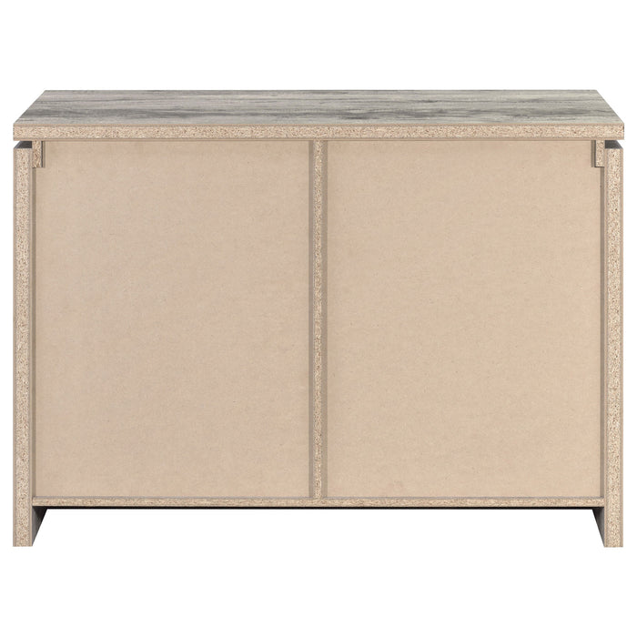 Alejo 2-door Engineered Wood Tall Cabinet Grey Driftwood