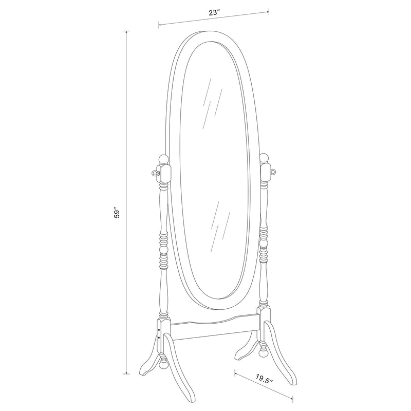 Foyet Wood Adjustable Full Length Cheval Mirror