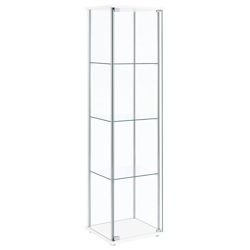 Vitrina Bellatrix de cristal transparente de 4 estantes