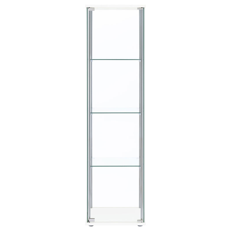 Vitrina Bellatrix de cristal transparente de 4 estantes