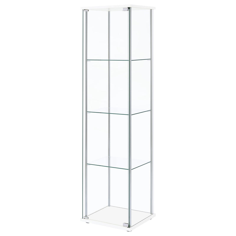 Vitrina Bellatrix de cristal transparente de 4 estantes