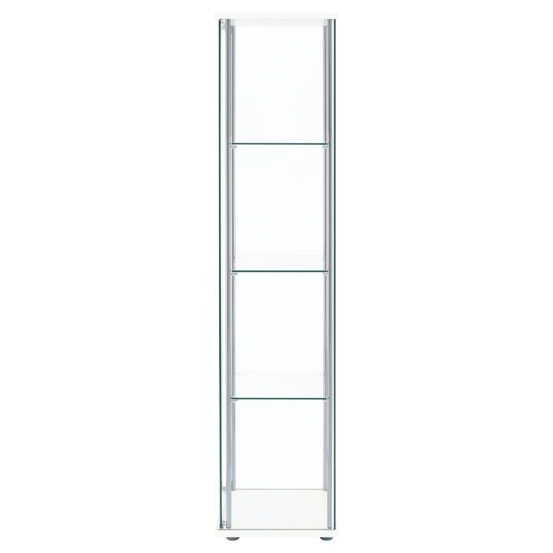 Vitrina Bellatrix de cristal transparente de 4 estantes