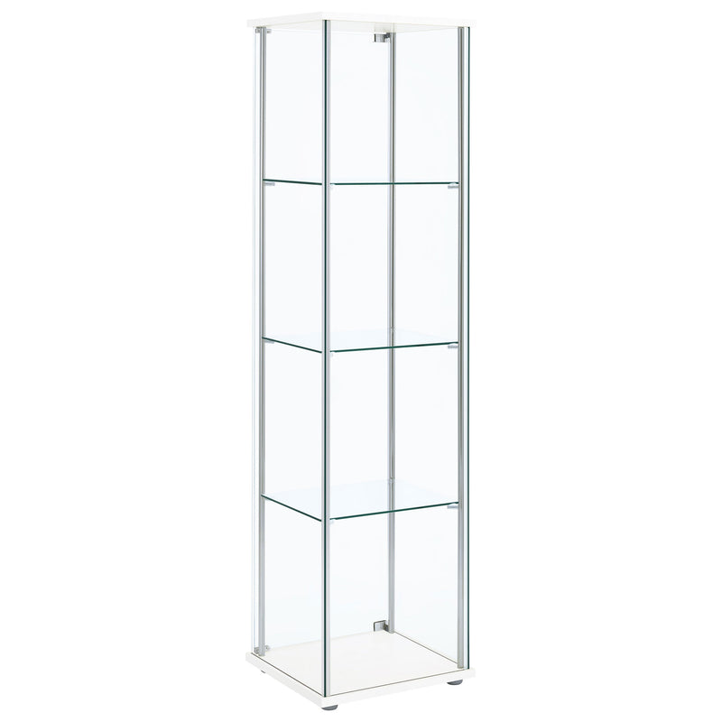 Vitrina Bellatrix de cristal transparente de 4 estantes