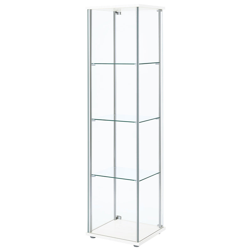 Vitrina Bellatrix de cristal transparente de 4 estantes