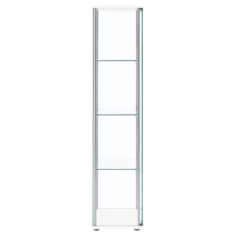 Vitrina Bellatrix de cristal transparente de 4 estantes