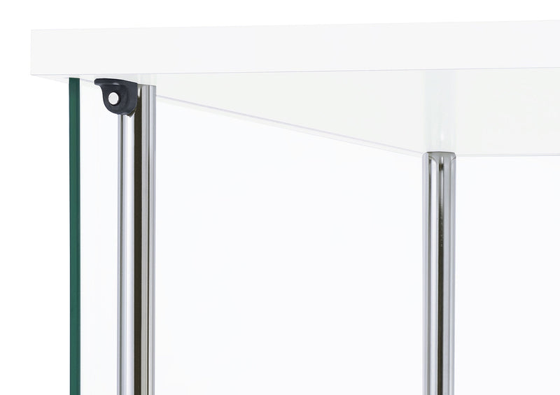 Vitrina Bellatrix de cristal transparente de 4 estantes