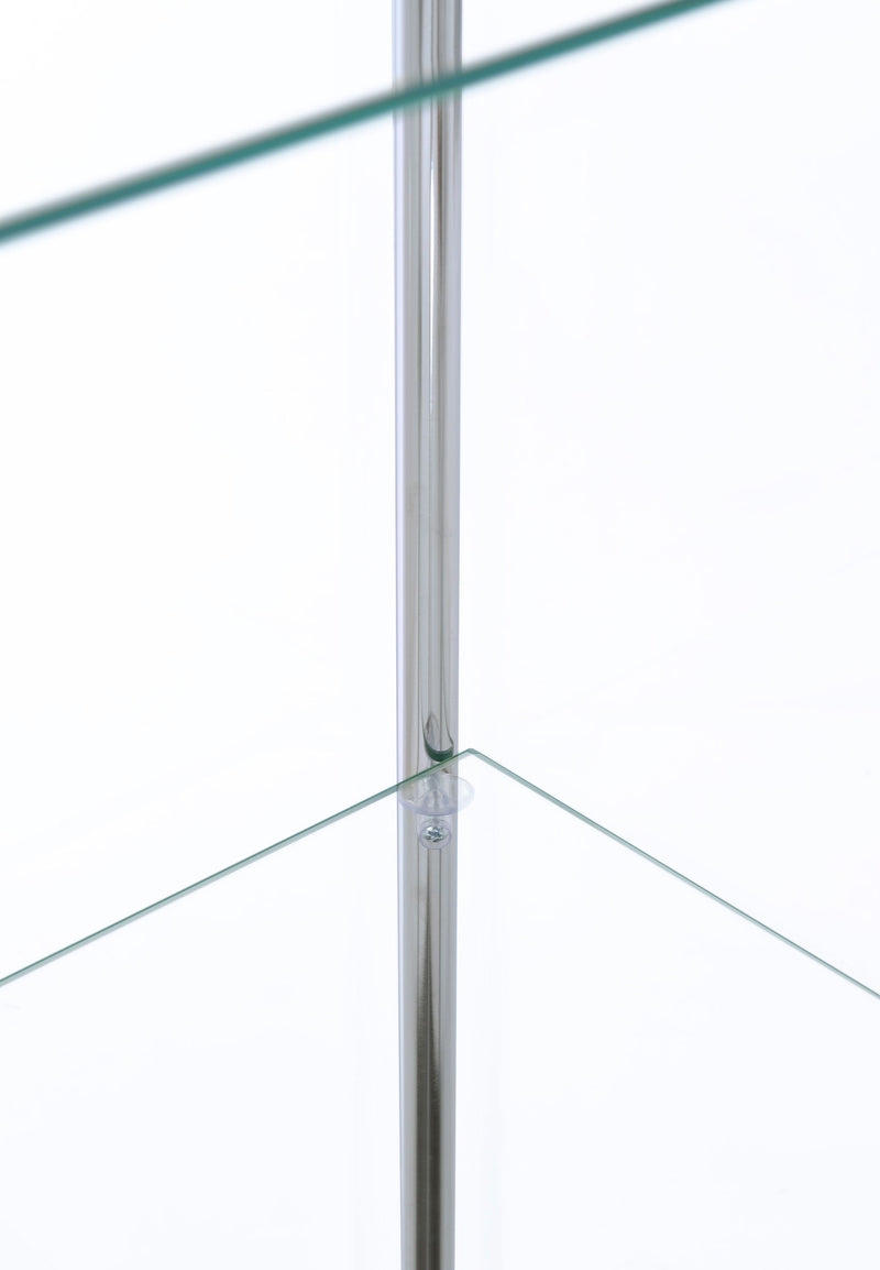 Vitrina Bellatrix de cristal transparente de 4 estantes