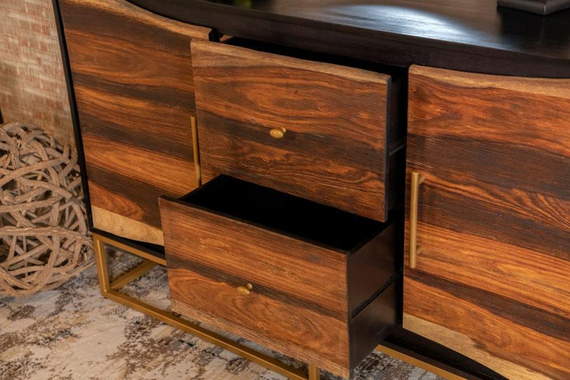 Zara 2-door 57-inch Wood Accent Storage Cabinet