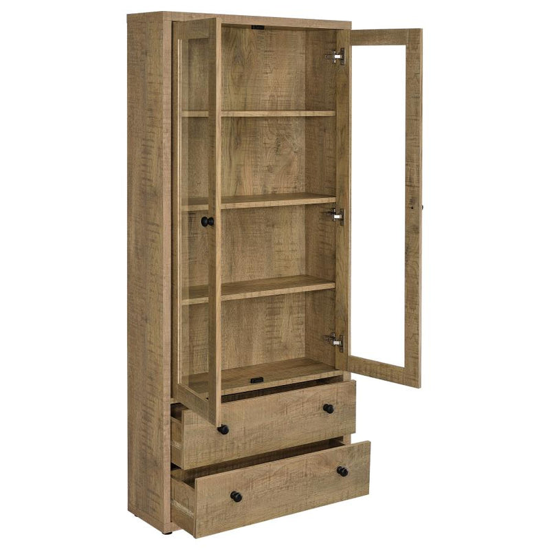 Hawthorne 3-shelf Glass Door Tall Cabinet with Drawers