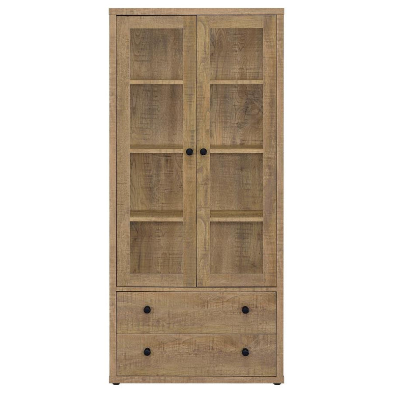 Hawthorne 3-shelf Glass Door Tall Cabinet with Drawers