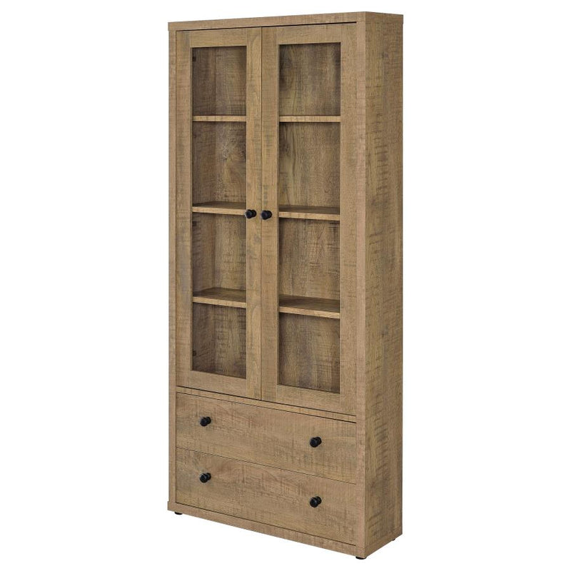 Hawthorne 3-shelf Glass Door Tall Cabinet with Drawers