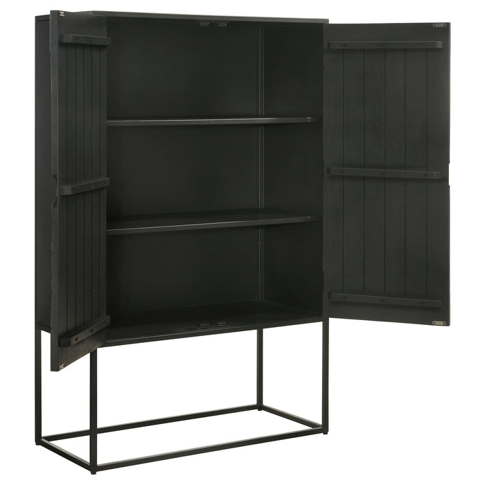 Jenna 2-door Accent Cabinet Black