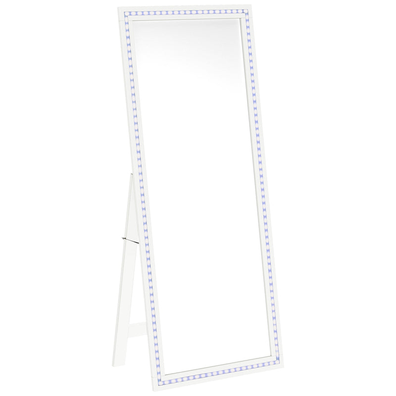 Espejo de pie de LED templado Windrose de 28 x 67 pulgadas