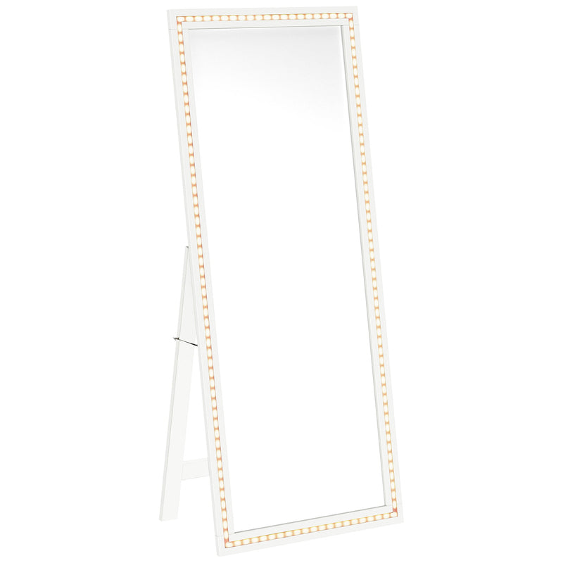 Espejo de pie de LED templado Windrose de 28 x 67 pulgadas