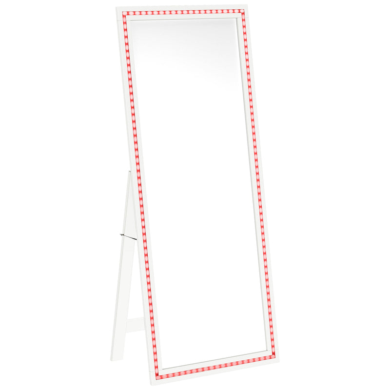 Espejo de pie de LED templado Windrose de 28 x 67 pulgadas