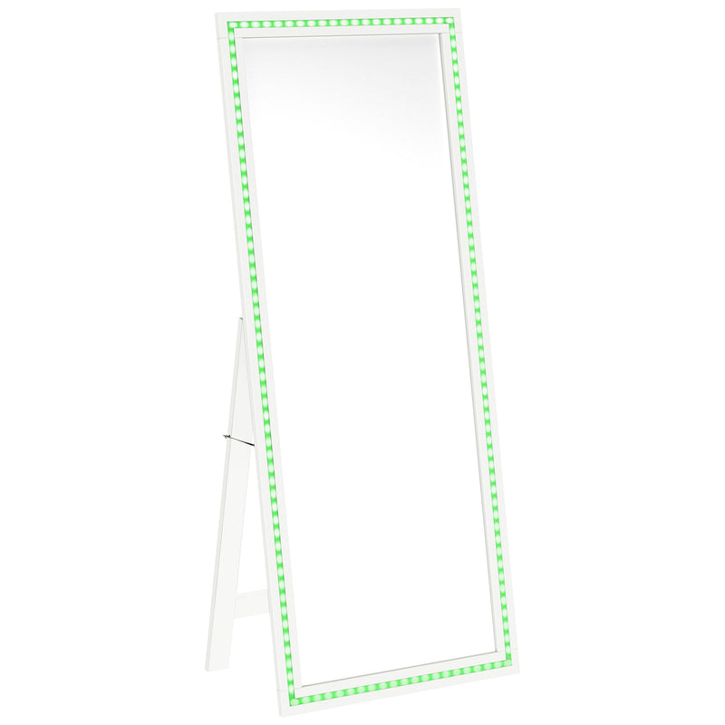 Espejo de pie de LED templado Windrose de 28 x 67 pulgadas
