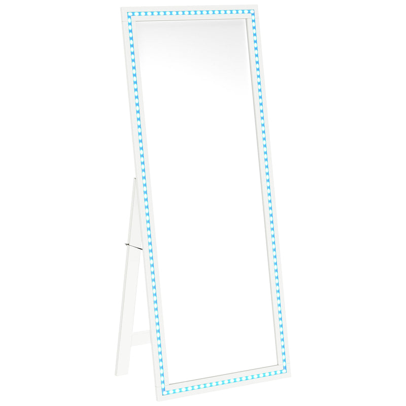 Espejo de pie de LED templado Windrose de 28 x 67 pulgadas