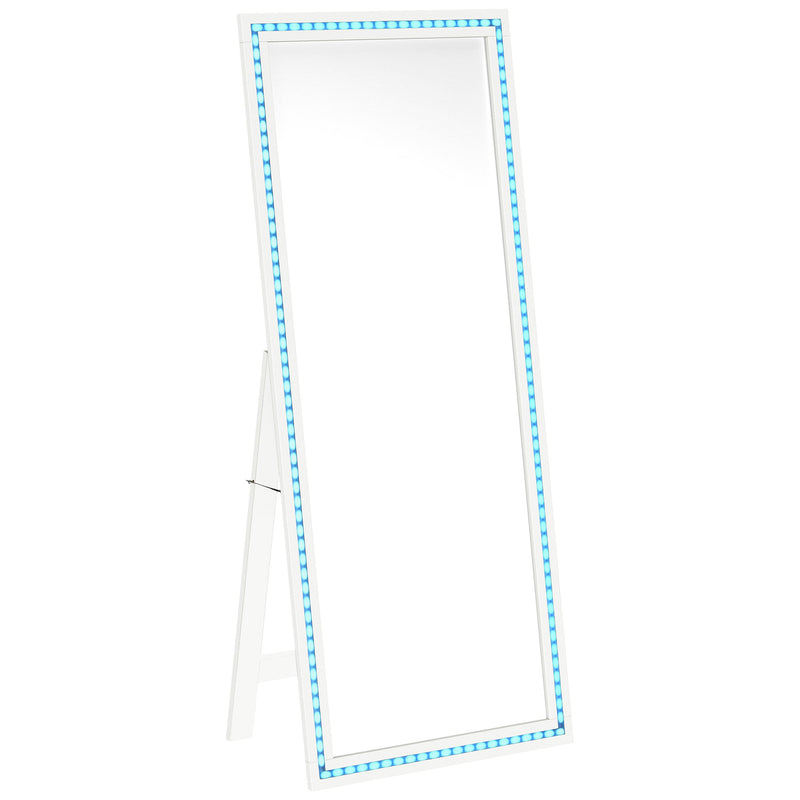 Espejo de pie de LED templado Windrose de 28 x 67 pulgadas