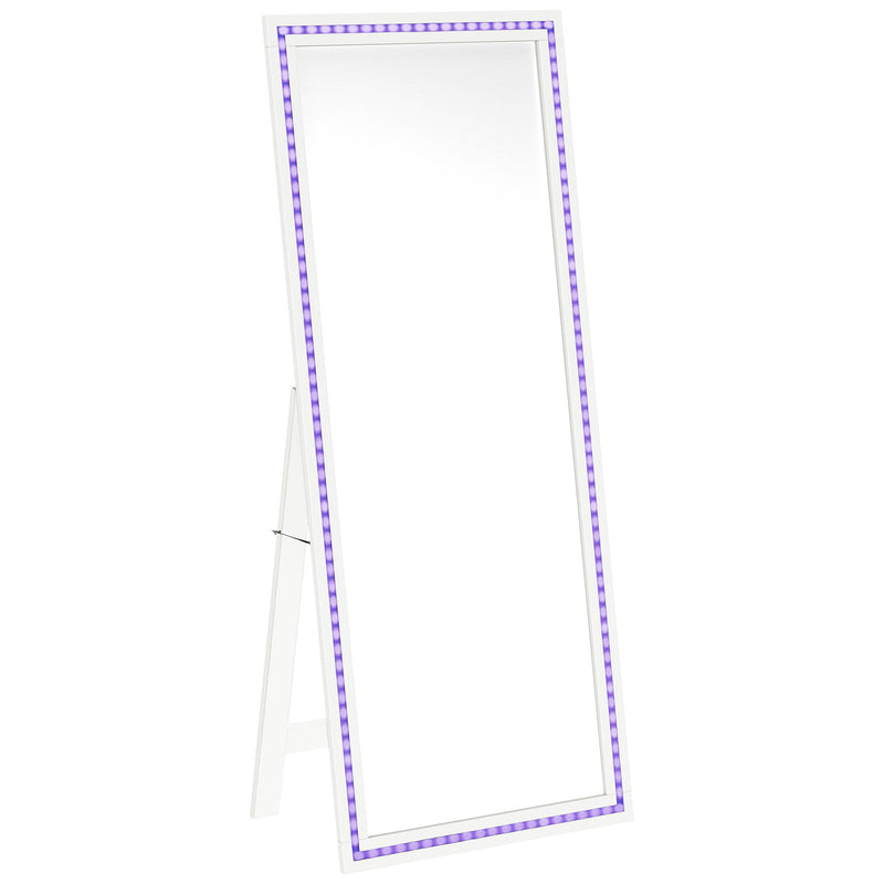 Espejo de pie de LED templado Windrose de 28 x 67 pulgadas