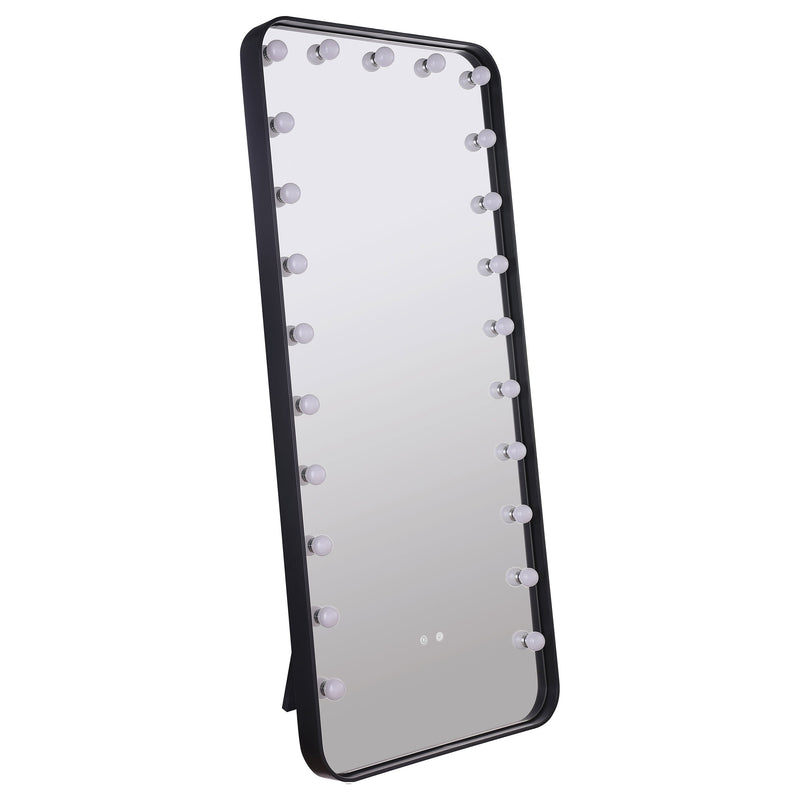 Espejo de pie LED Canton de 32 x 71 pulgadas con altavoces negro