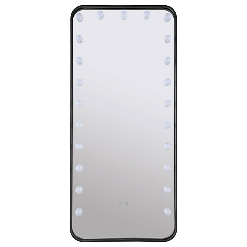 Espejo de pie LED Canton de 32 x 71 pulgadas con altavoces negro