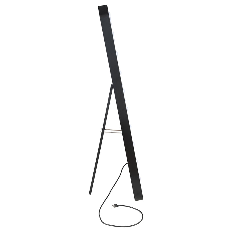 Espejo de pie LED Canton de 32 x 71 pulgadas con altavoces negro