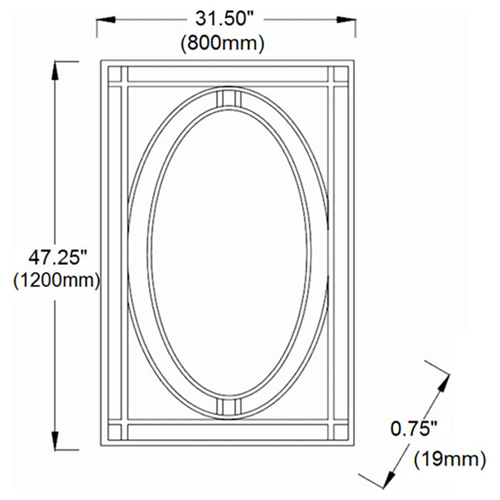 Beveled Edge Wall Mirror Silver