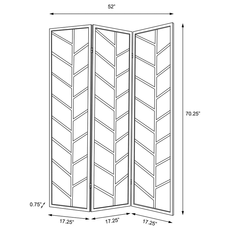 Mila Divisor de ambientes de 3 paneles, biombo plegable estilo Shoji, Nogal